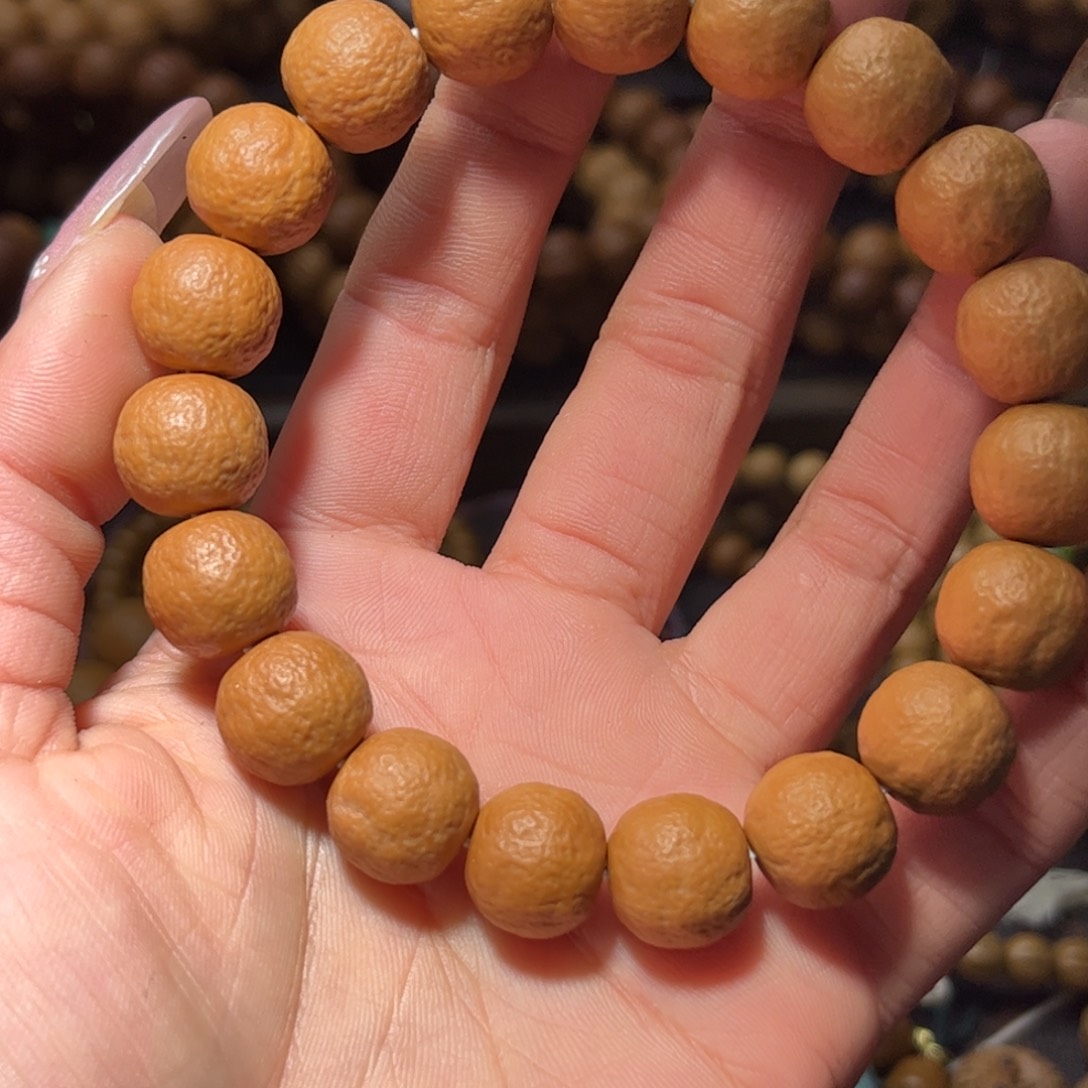 吊坠猴头核桃12+龙岩料雕刻沙糖桔手串全品无瑕无药