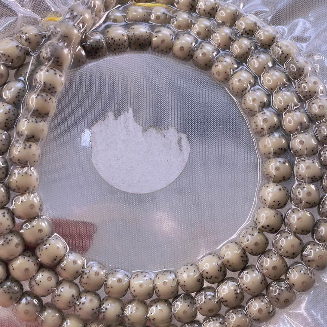 星月菩提吊坠石玉料糯冰大眼睛尺寸8/7