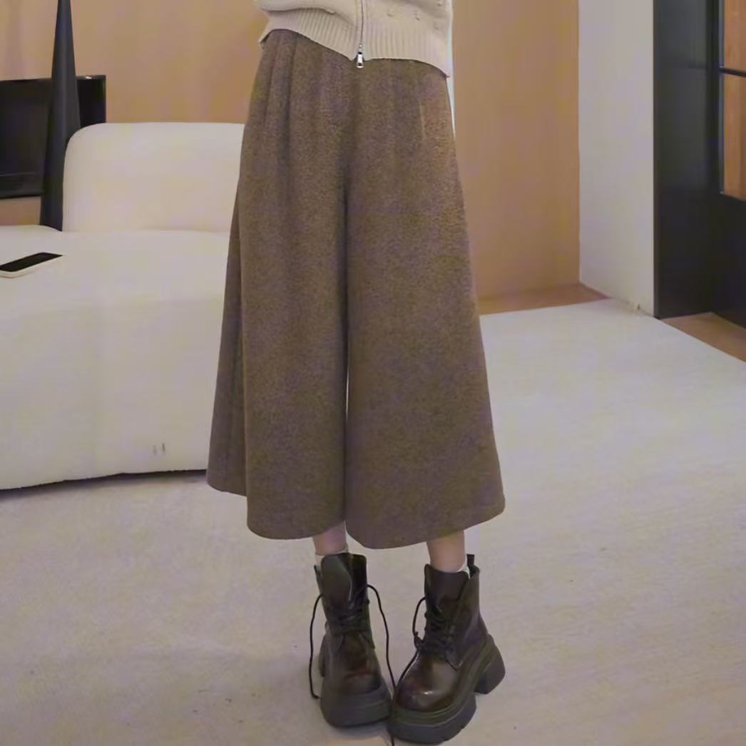 余紫绮【桂花】女时尚气质八分阔腿裤羊毛秋冬裤YC2867048