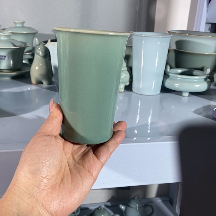 瓷片微瑕全手工可乐杯