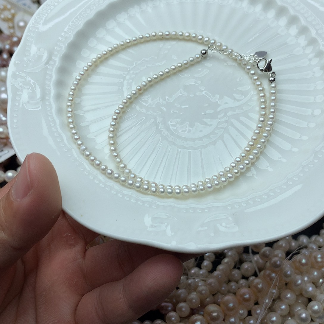 淡水珍珠3mm项链未镶嵌x16项链