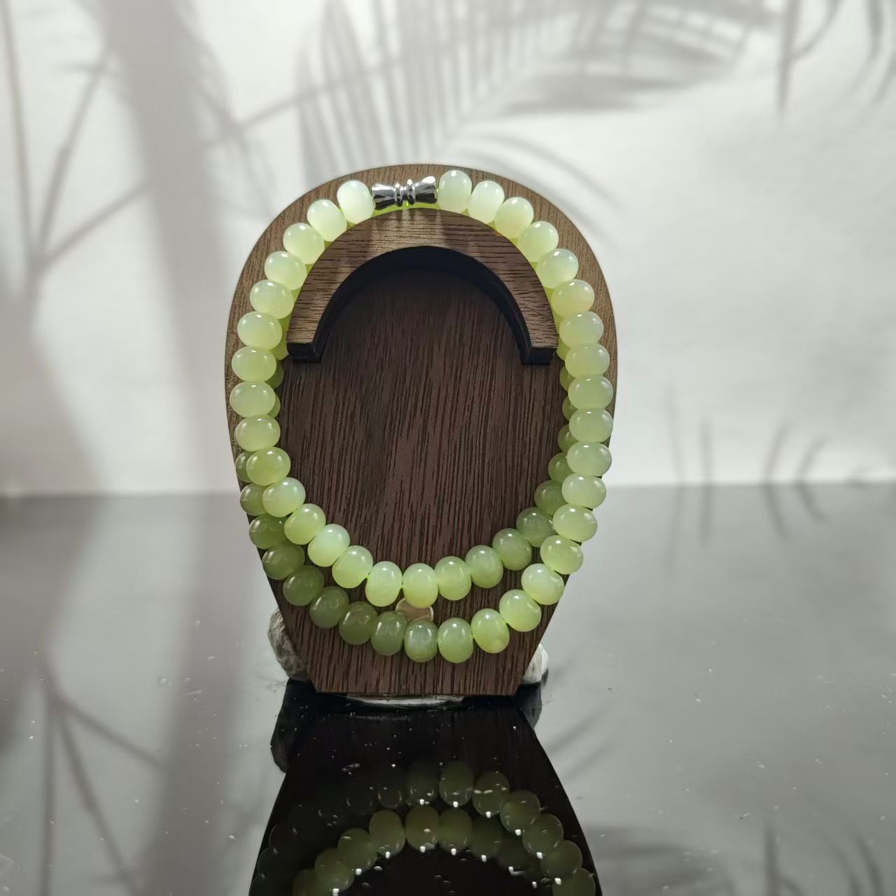 P和田玉渐变算盘珠项链2795