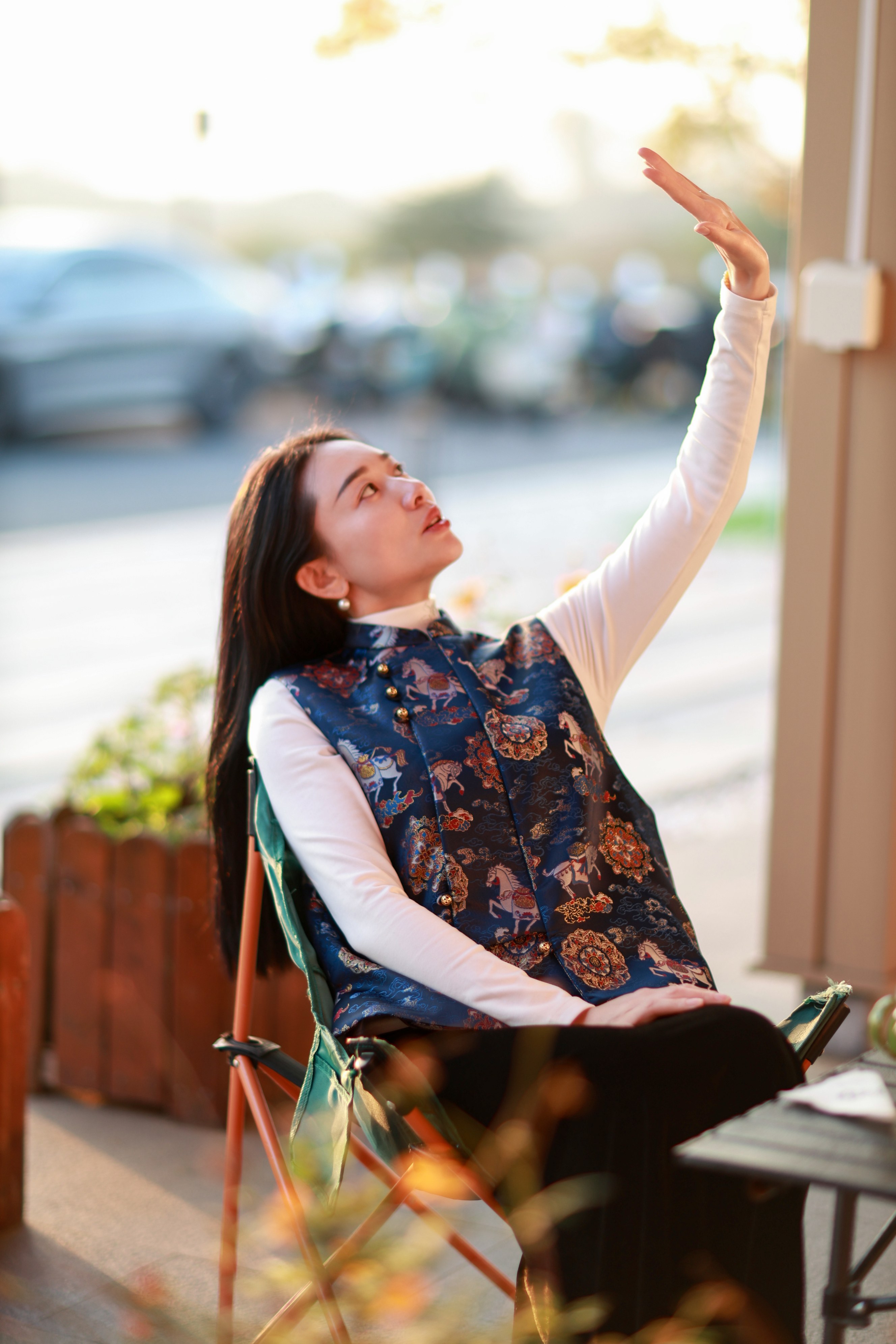 【云马载福】马上得福金丝织锦手工铜扣中式加棉加厚新中式女马甲