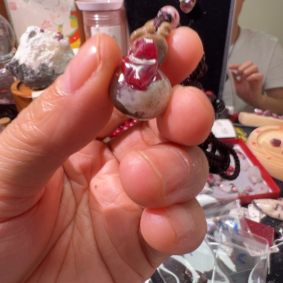 用***1天然辰砂天然朱砂葫芦