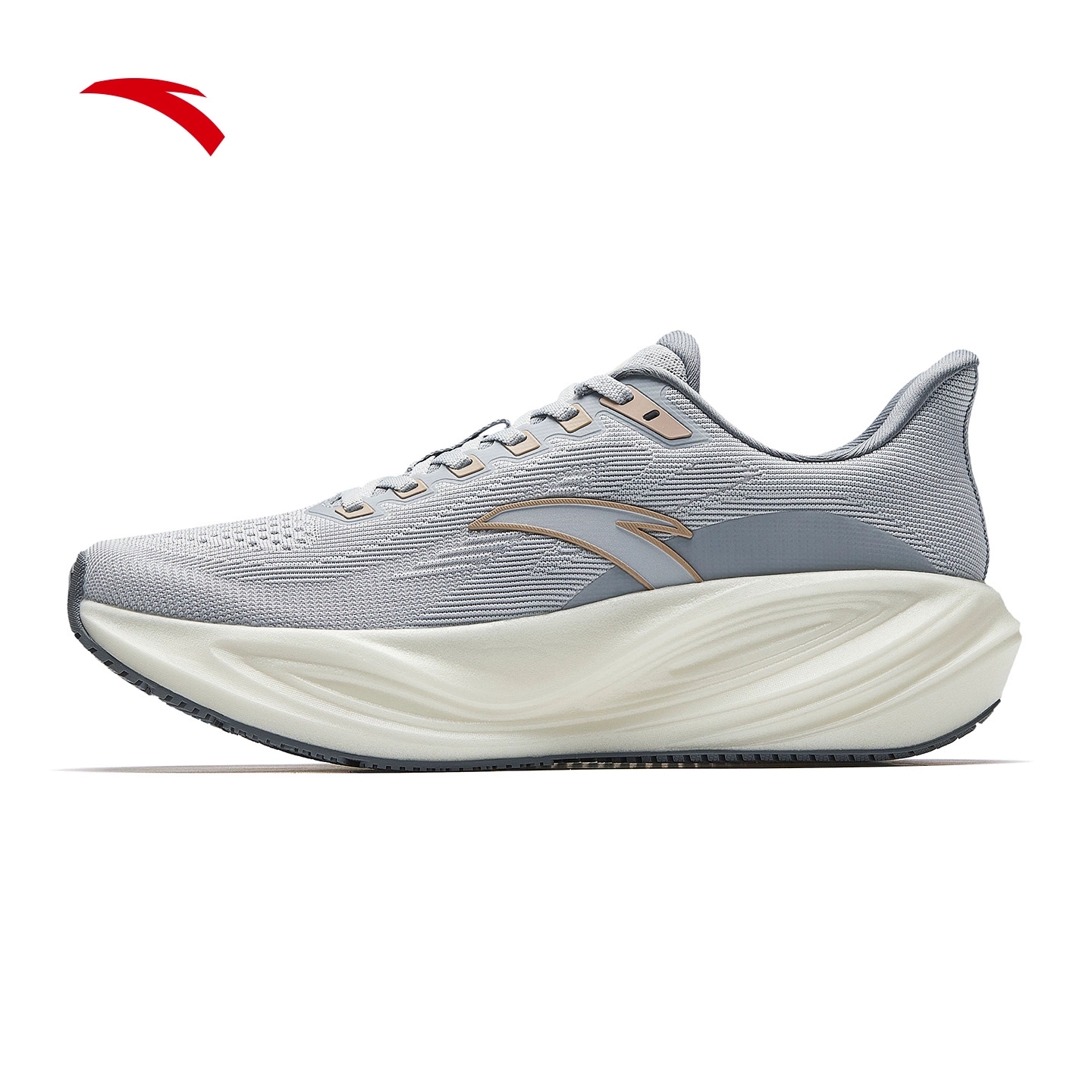 安踏CC3跑鞋男2025冬季新款暖系流光防滑减震增高平衡厚底运动鞋