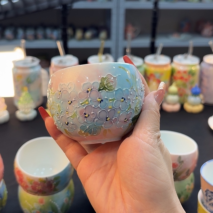 杯景德镇釉下五彩手绘