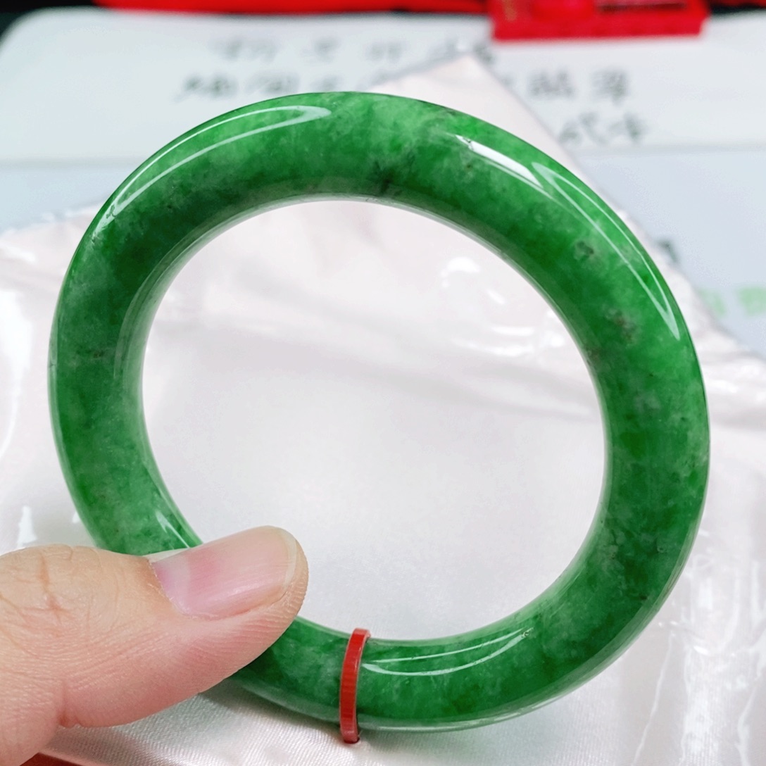 未镶嵌手镯翡翠路**54圈口圆条