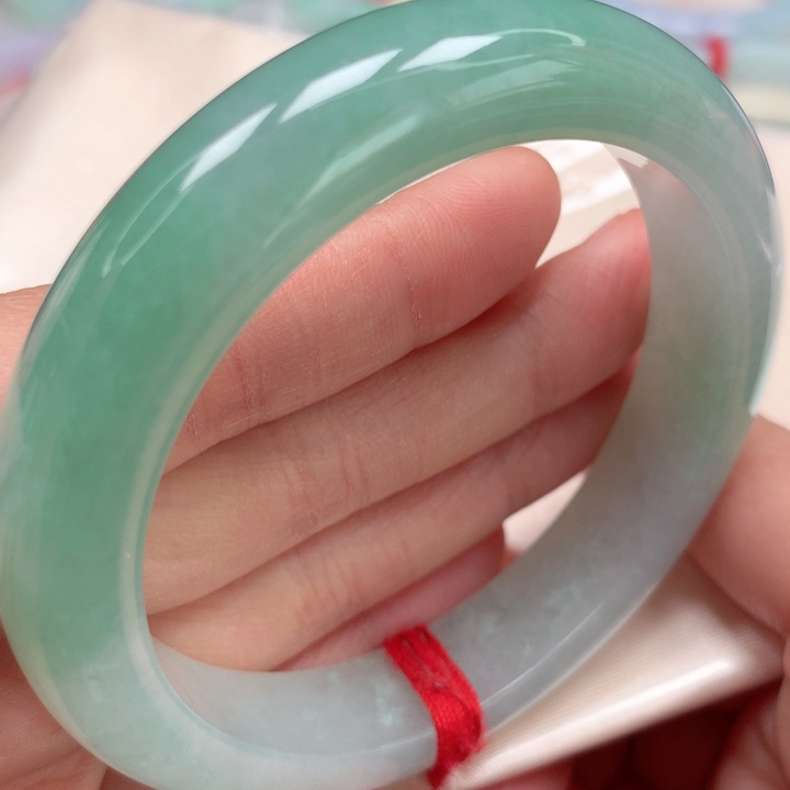 翡翠手镯未镶嵌冰胶半山水15