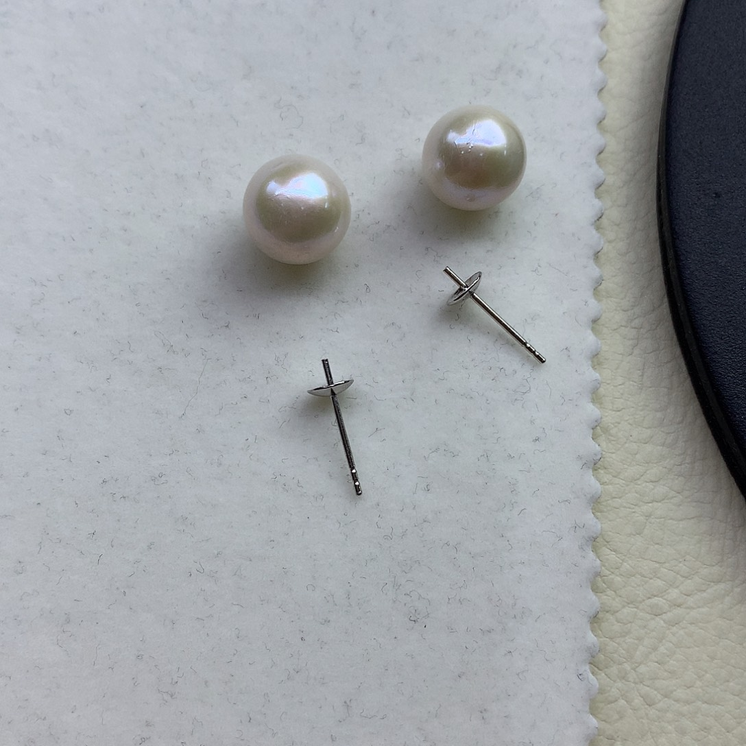 淡水珍珠耳饰未镶嵌时****）11