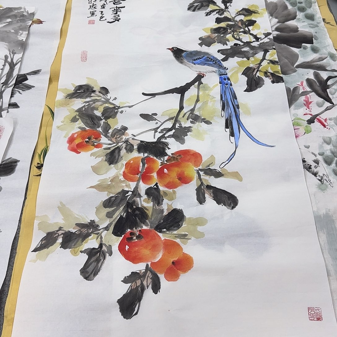 国画国画立体兰花作品