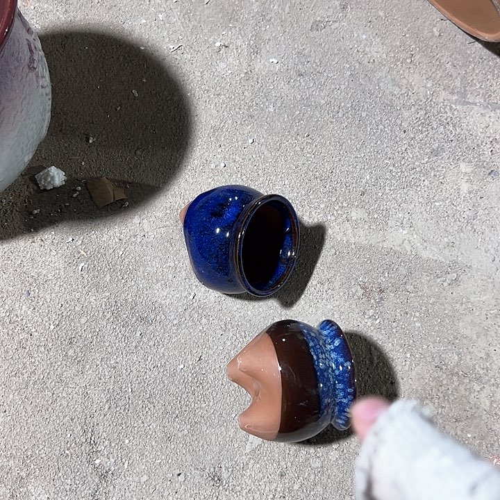 紫砂八个花盆花盆