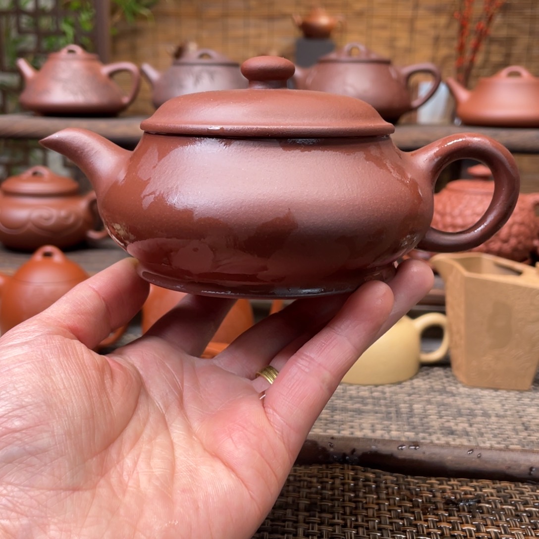 紫砂茶壶宜兴原矿紫砂手工制240