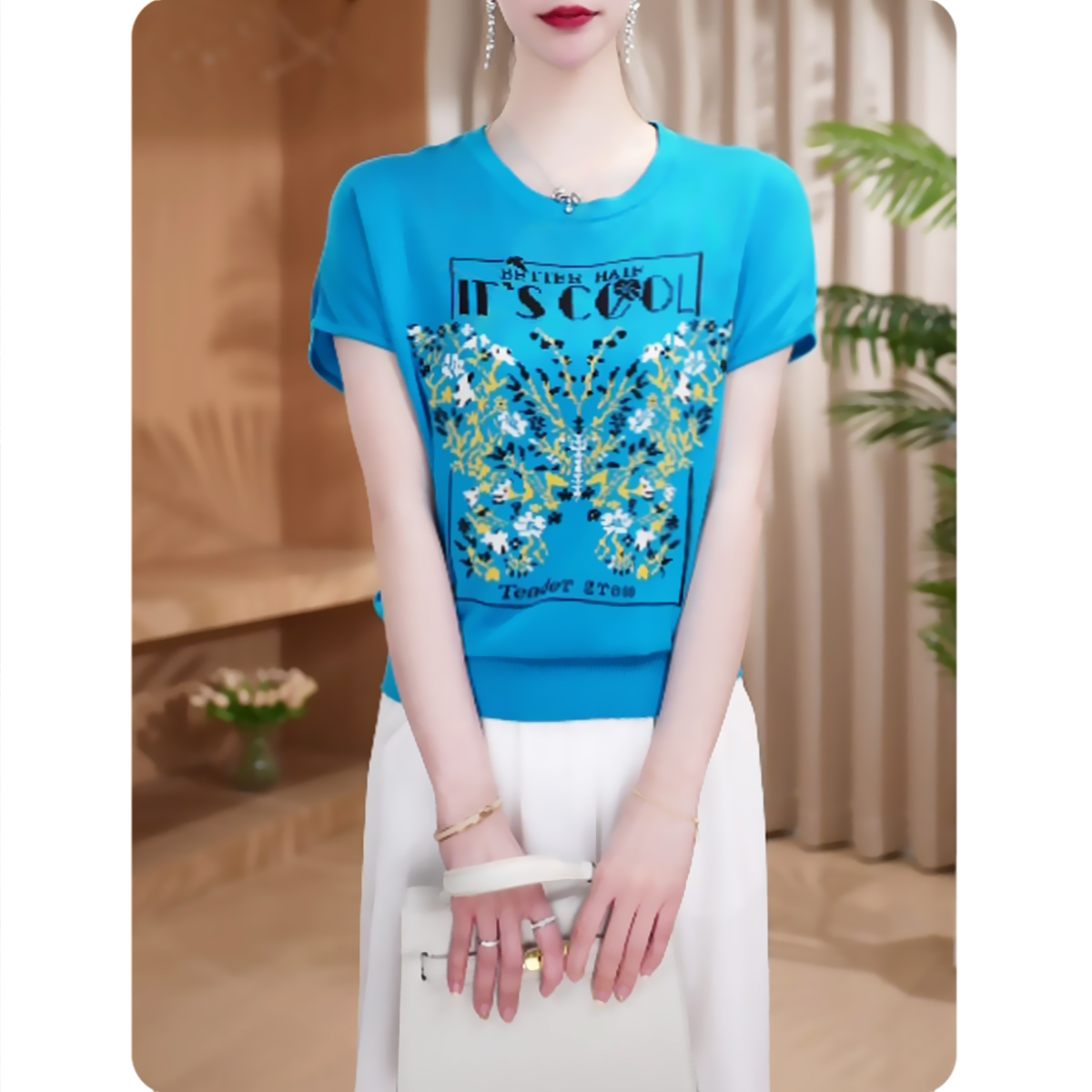 [TS2][蝴蝶]新品女士宽松小衫气质上衣时尚休闲女装2ZS0125700