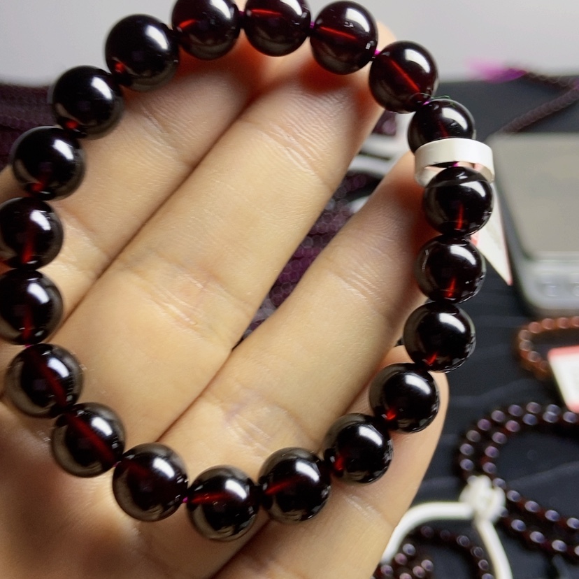 【闪购商品】石榴石手链未镶嵌9.5毫米