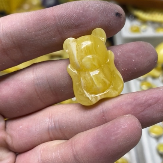 蜜蜡裸石未镶嵌吊坠