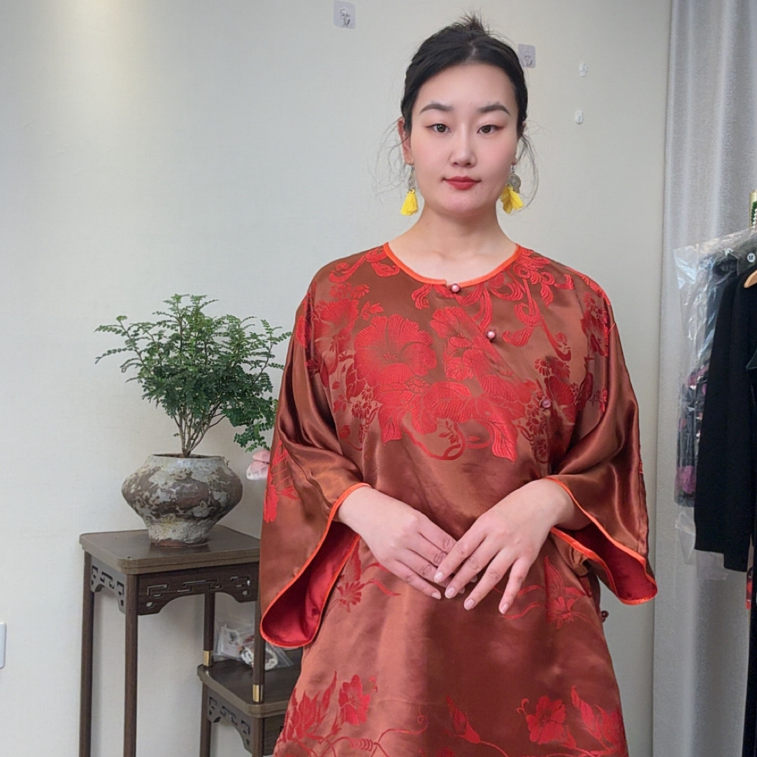 新中式老软缎太太服