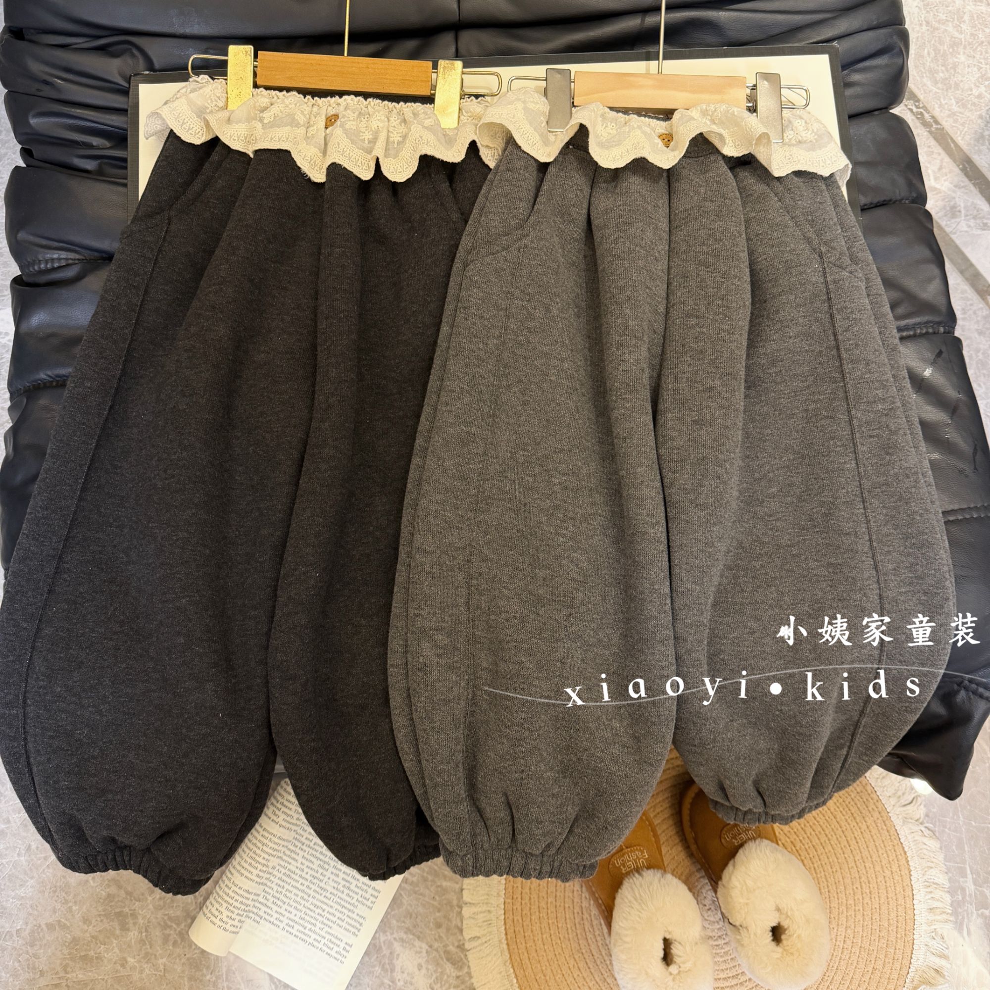 2025新款女童冬季韩版百搭加绒加厚糯米裤漂亮