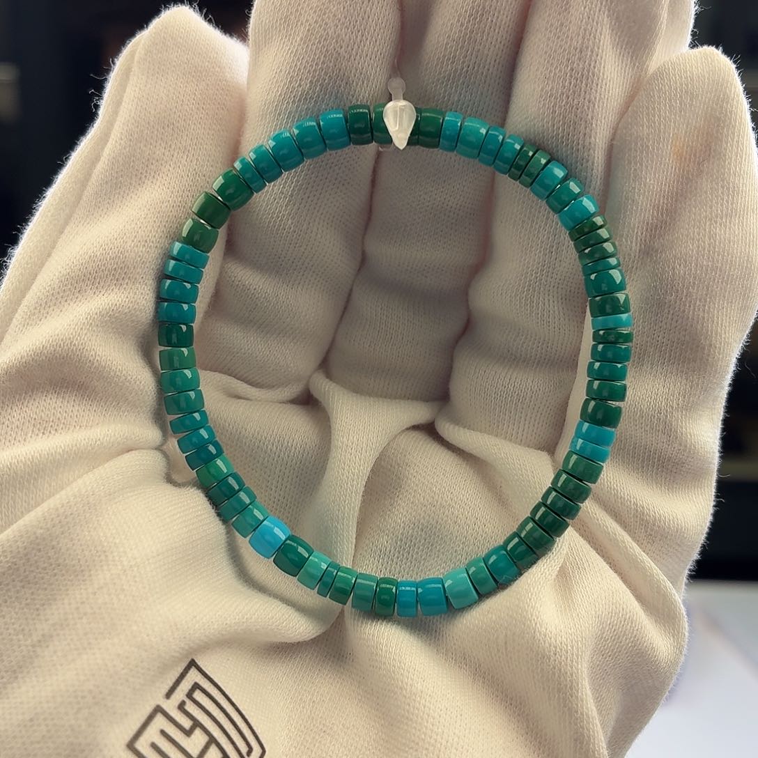 绿松石未镶嵌挂件4.5mm
