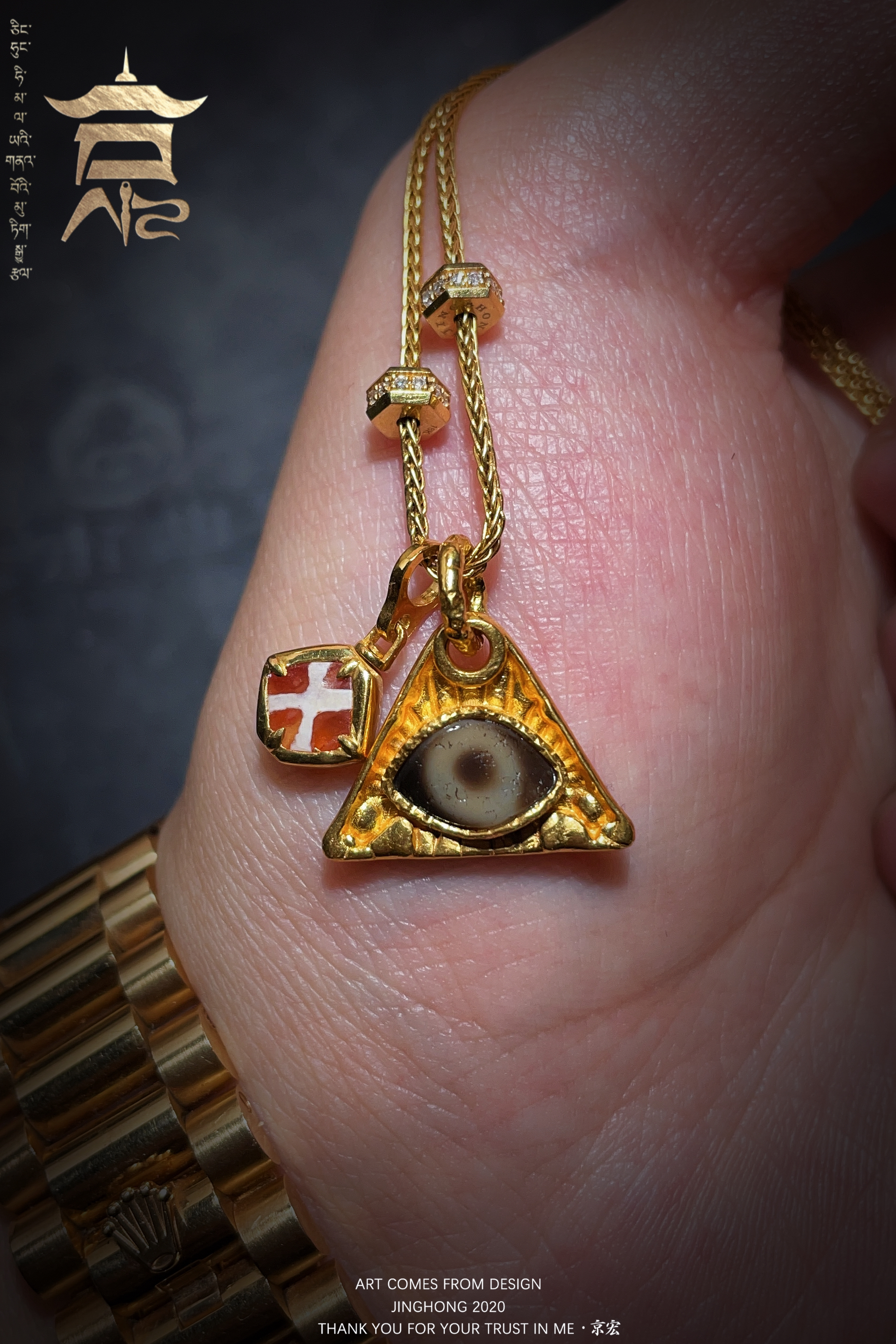 千年至纯镶嵌·24k纯金镶嵌·眼睛保留完好·尺寸18.8*14.6