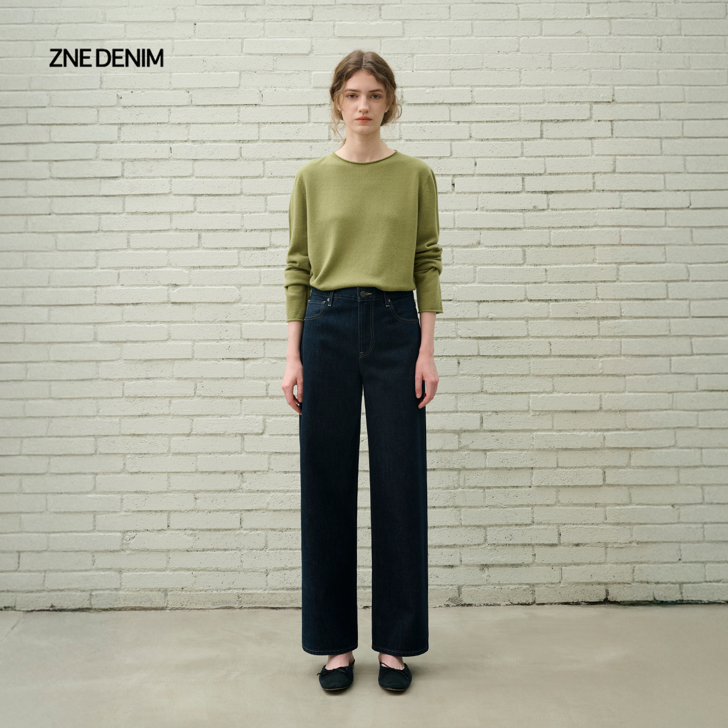 ZNEjeans 经典法式型意直筒九分牛仔裤TCP8112