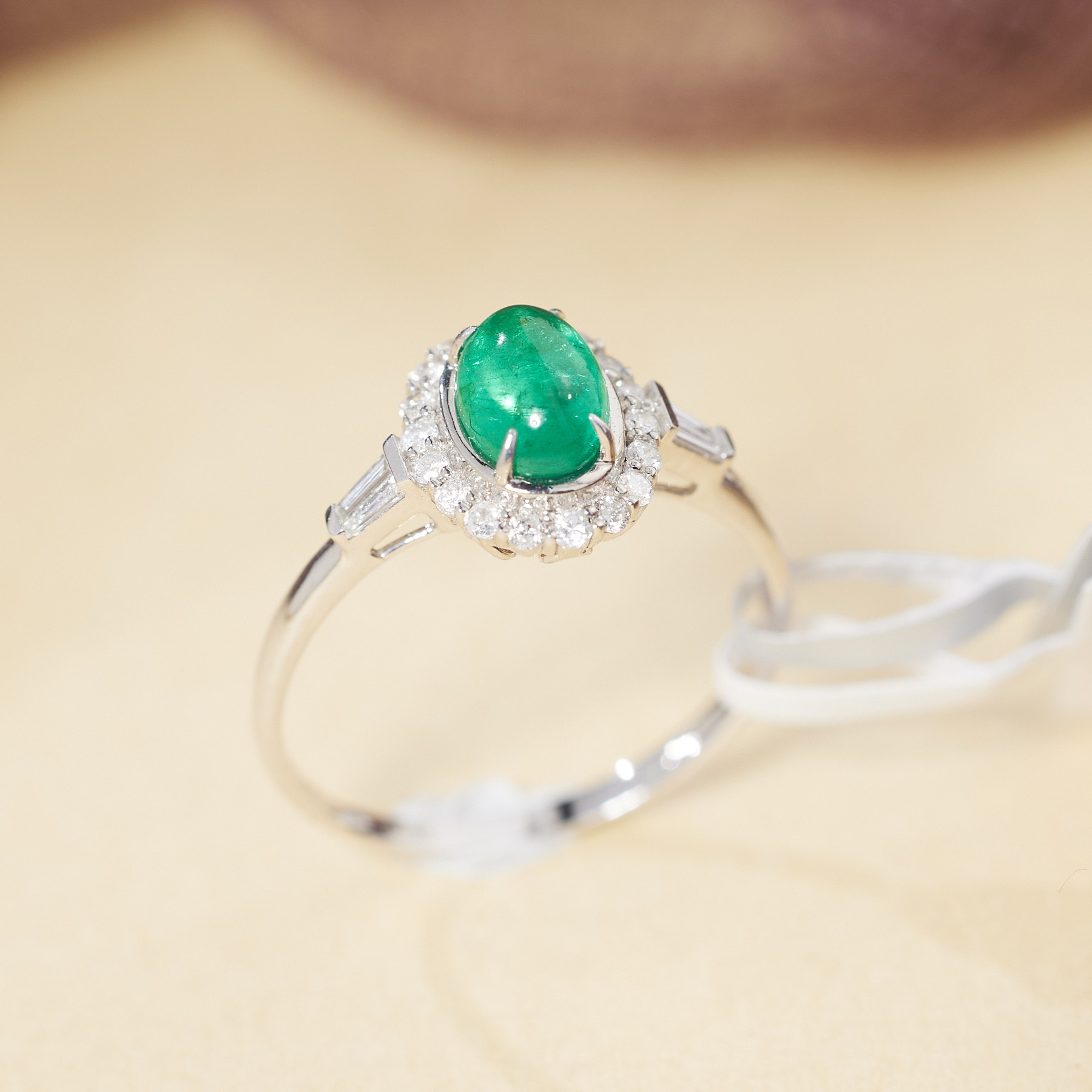 【歪歪】雁卉*祖母绿戒指*18K金镶嵌Q1230