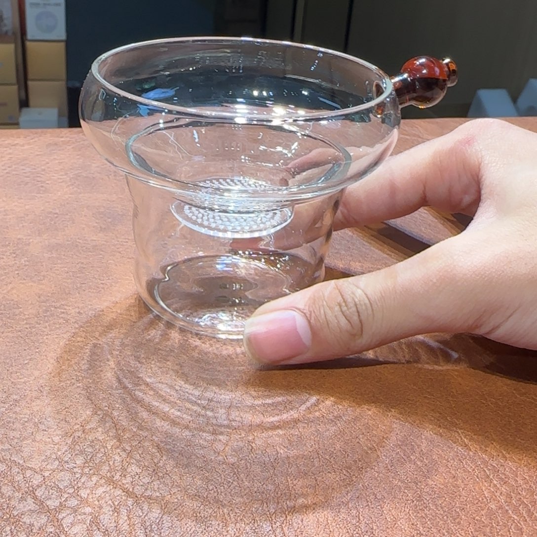 小***子禾器奉珠激光茶漏琥珀色