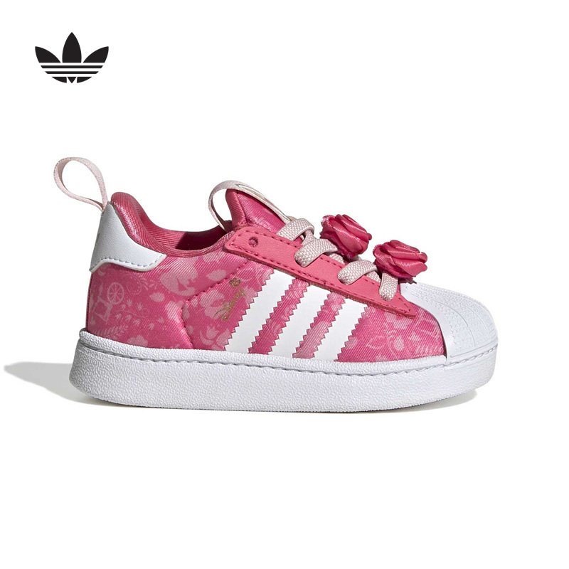 adidas/阿迪达斯26秋女婴童三叶草迪士尼联名贝壳头休闲鞋KJ7491