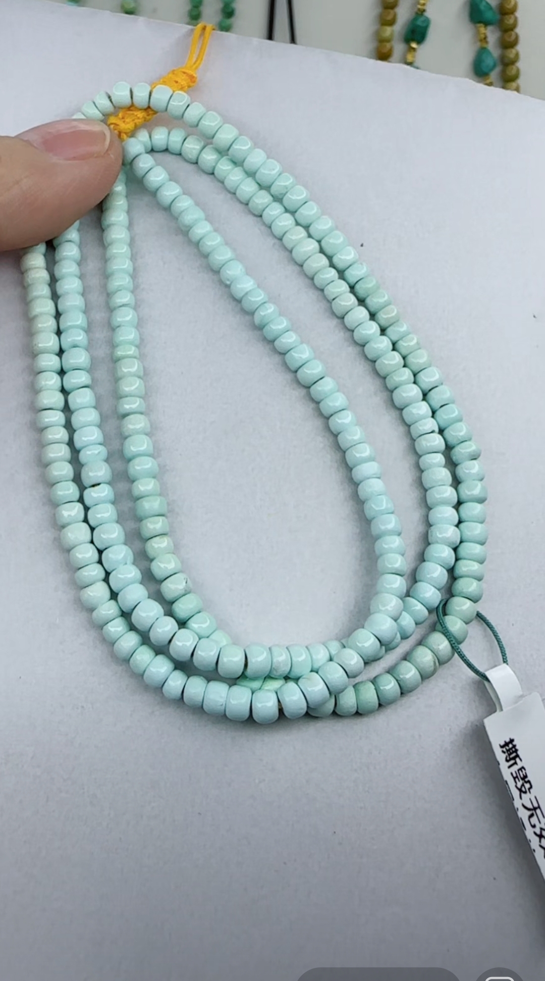 天然原矿绿松石珠链