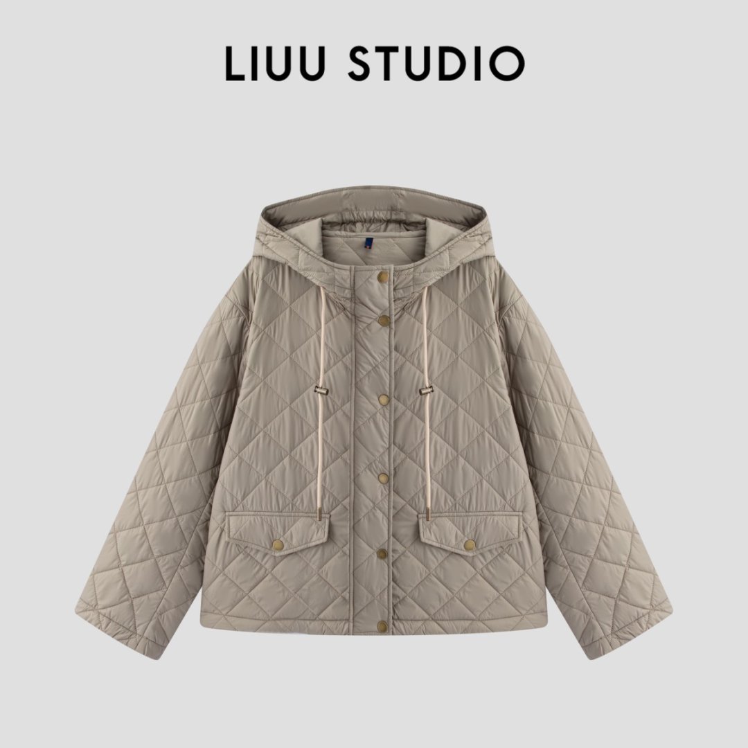 【LIUU】英伦质感 |高质驼绒 砂色连帽棉服