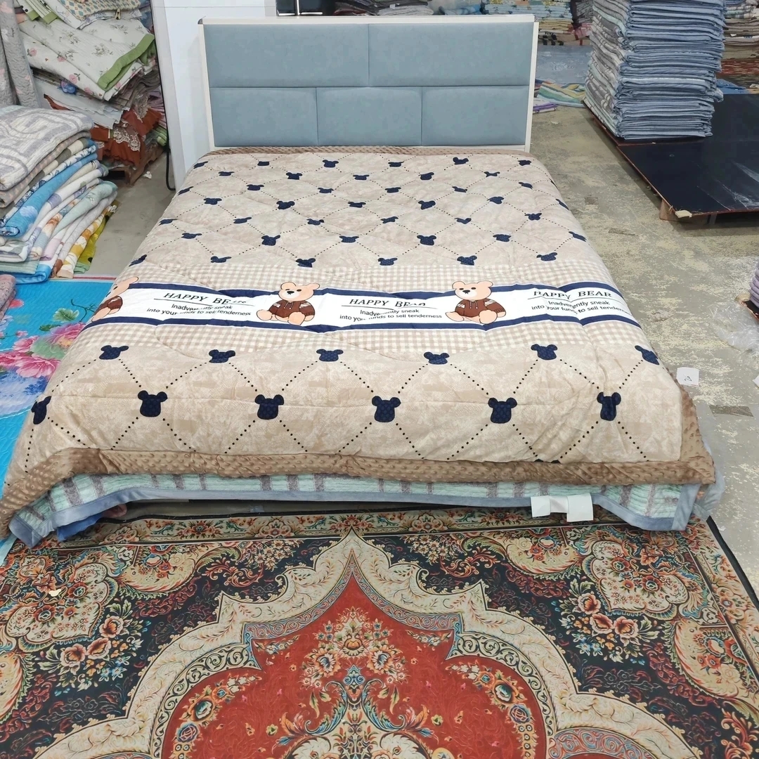 牛奶绒豆豆被《咖色小熊》2米✕2.3米