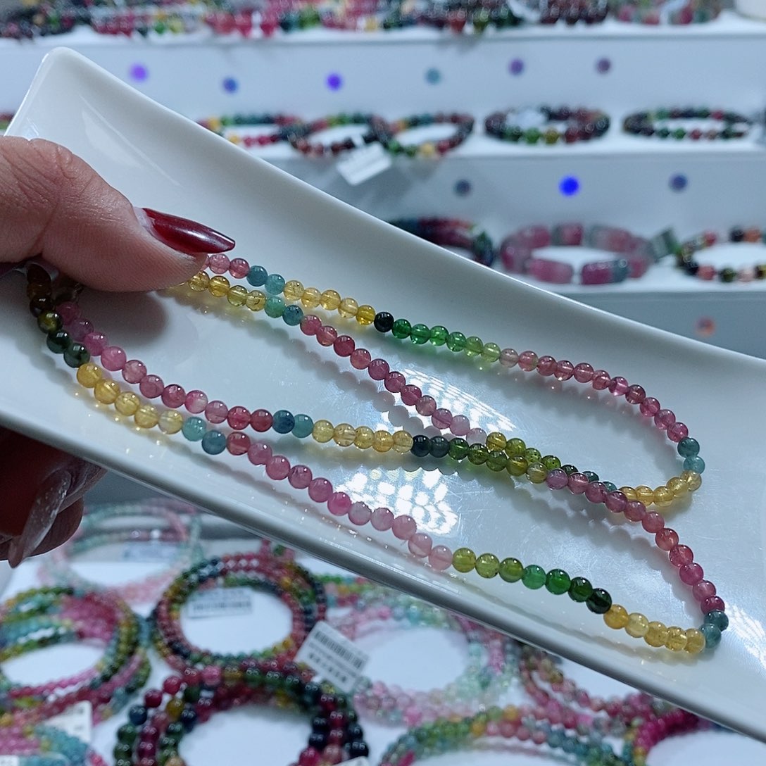 碧玺手链未镶嵌多样性发一条