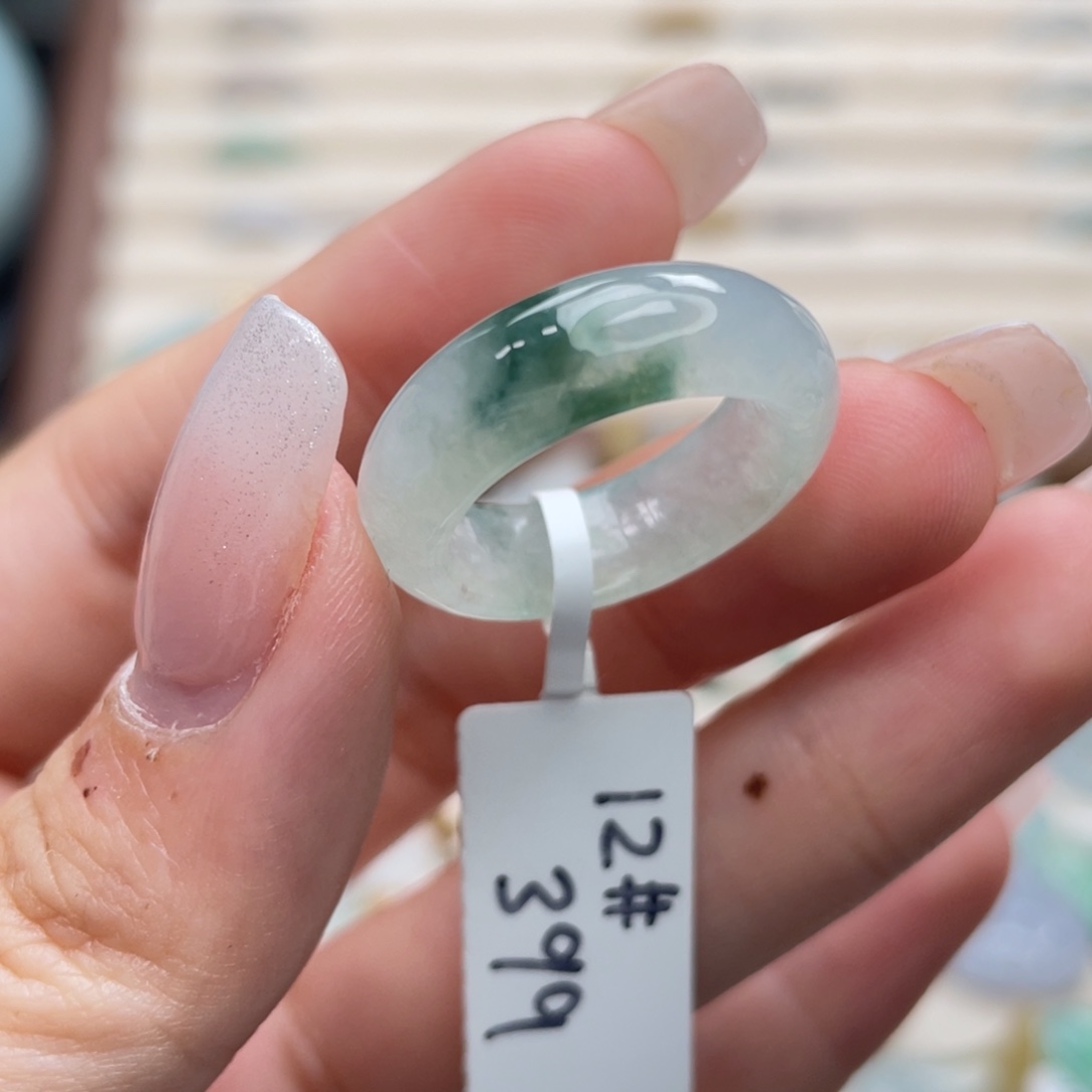 翡翠未镶嵌戒圈a11港圈12冰飘花