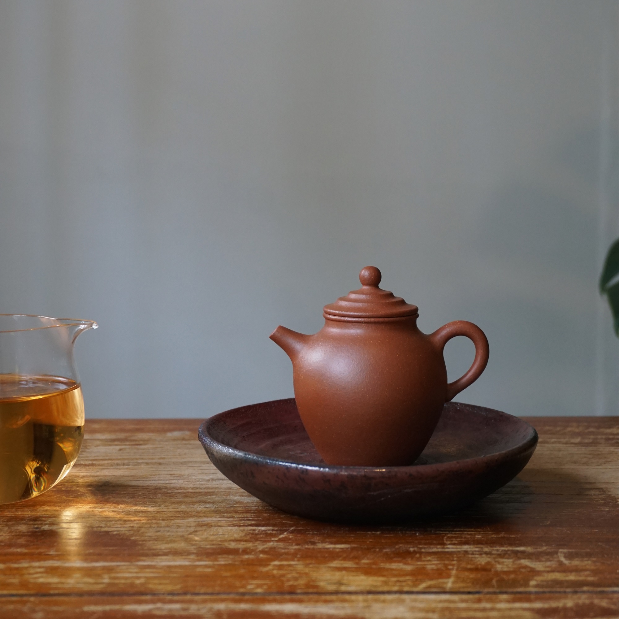 橄榄|宝山红降坡120毫升宜兴原矿经典人文小品紫砂壶【馨友阁】茶器