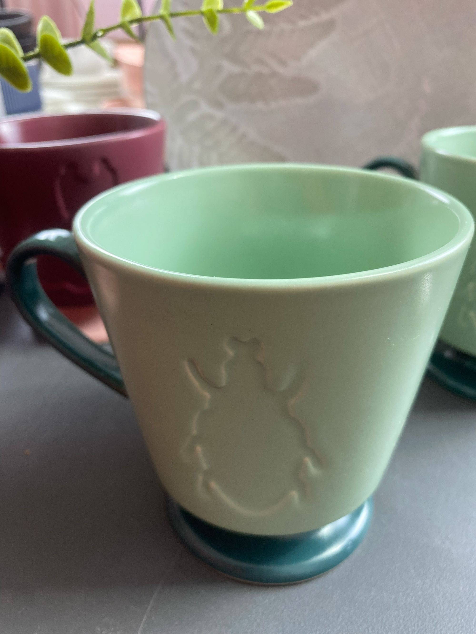 日式复古立体浮雕陶瓷马克杯牛奶杯（拍一发二）