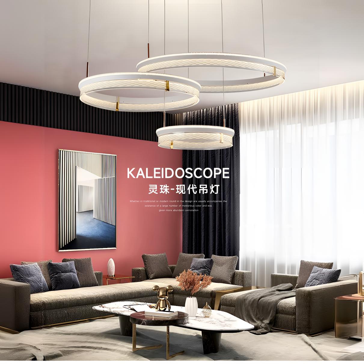 3个节能1个聚光吊灯大厅餐厅灯个性圆形创意后现代    灵珠款