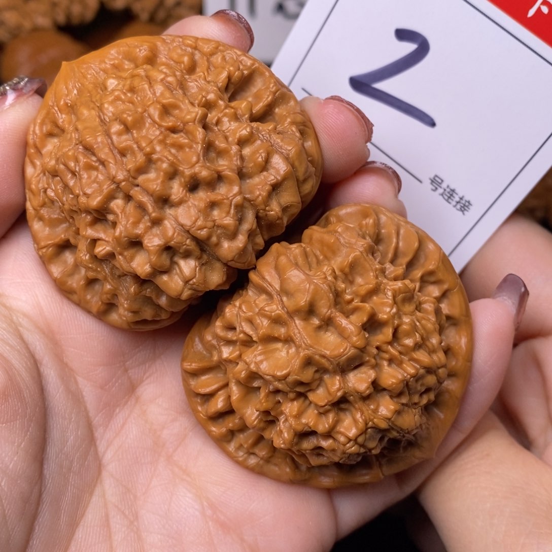 文玩核桃把件2官帽4.9