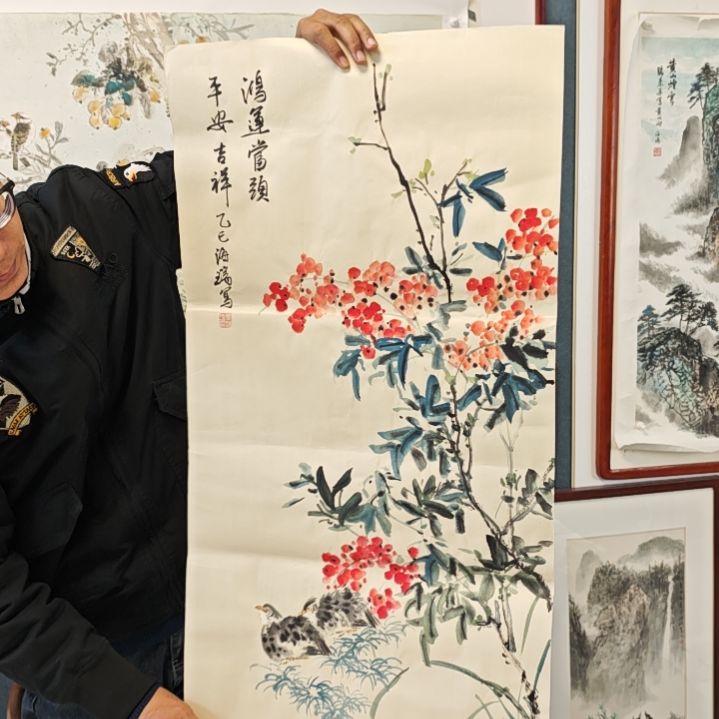 国画贾海瑞老师现场定制
