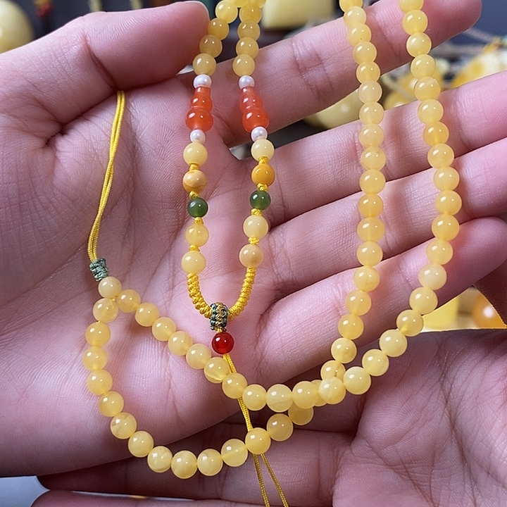 琥珀未镶嵌裸石配链