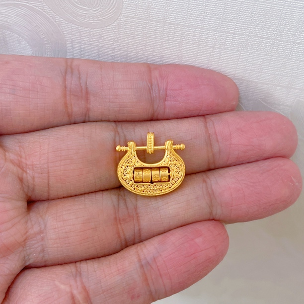 足金999锁包吊坠岁岁平安国潮