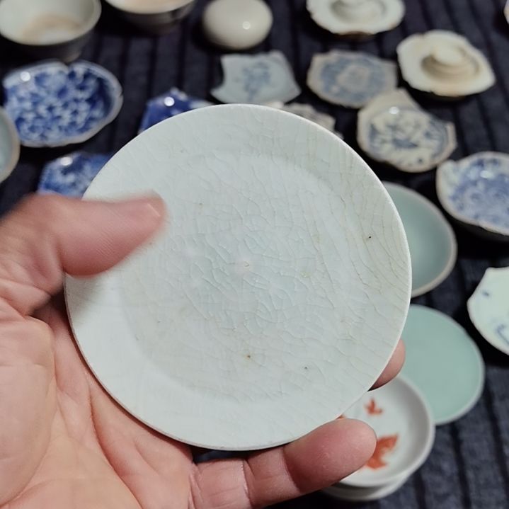 瓷片青花影青杯垫标夲