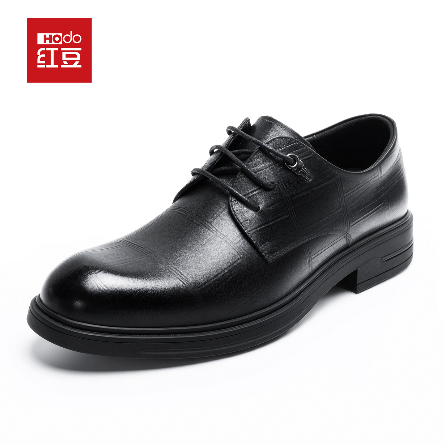 Hodo/红豆【100%头层牛皮鞋】2025年商务正装皮鞋德比鞋男男士皮鞋