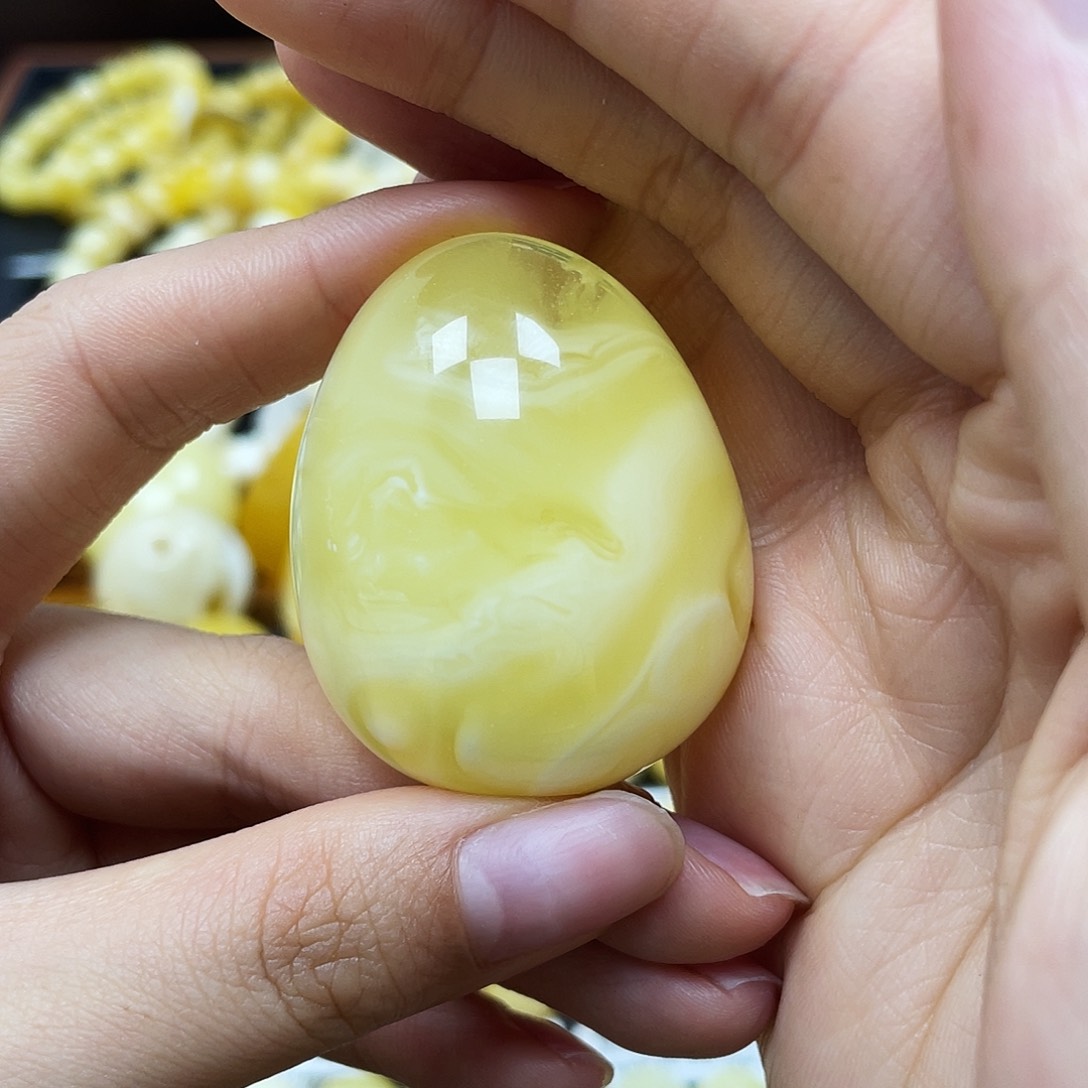 蜜蜡裸石未镶嵌水滴吊坠44✖️36✖️18mm