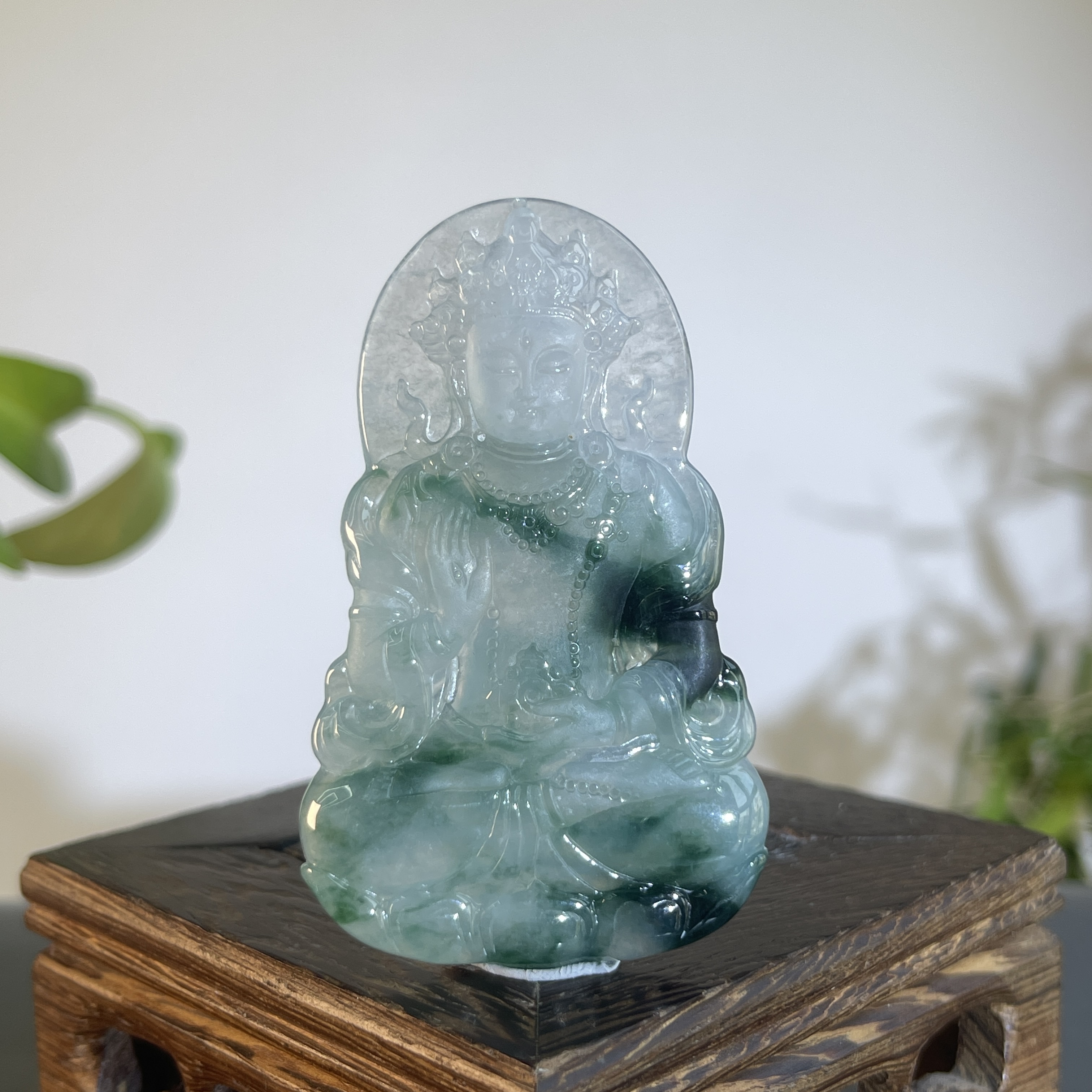 JXB07-150  天然缅甸A货翡翠 度母