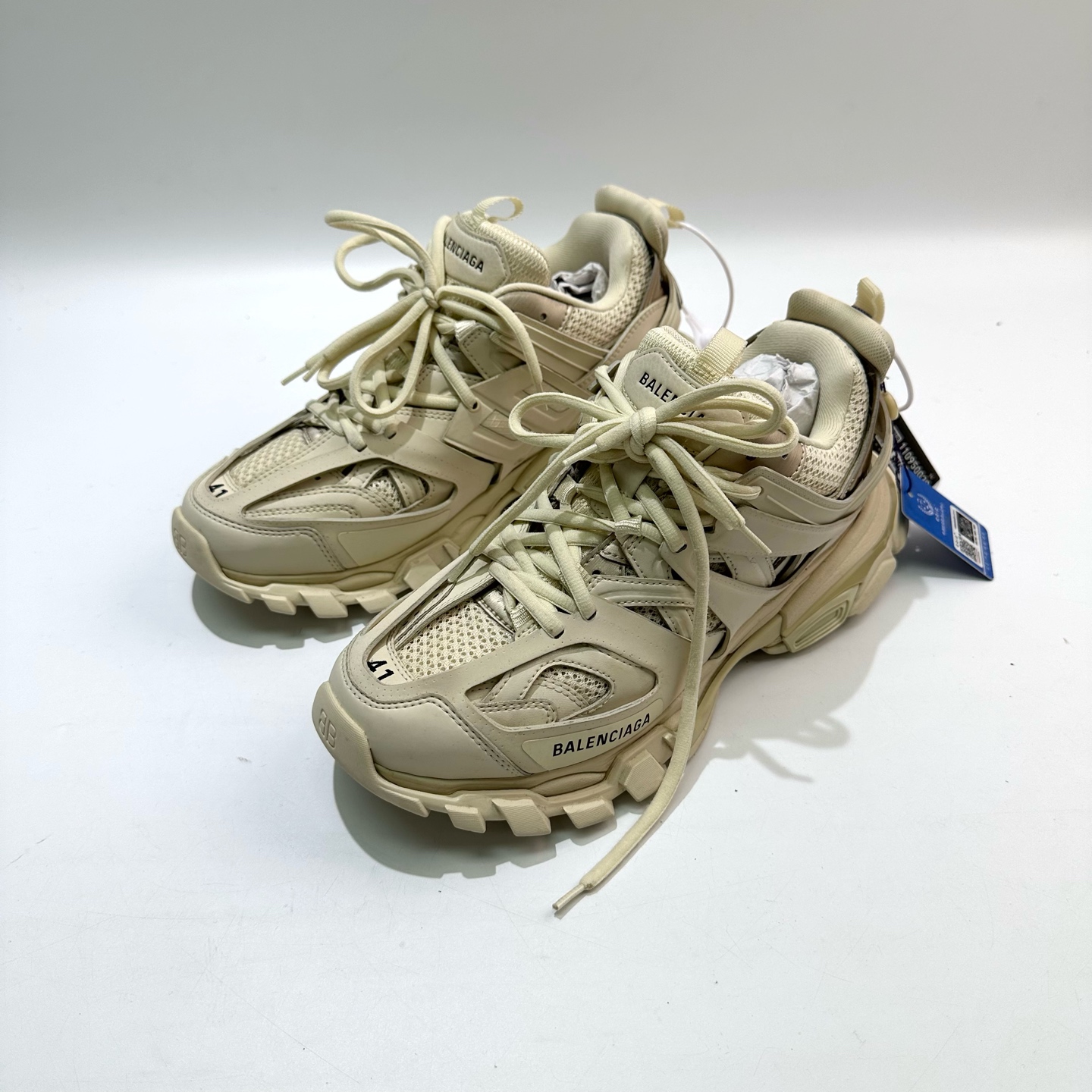 99新 Balenciaga/巴黎世家 941码 浅黄色 track1.0老爹鞋bl0687