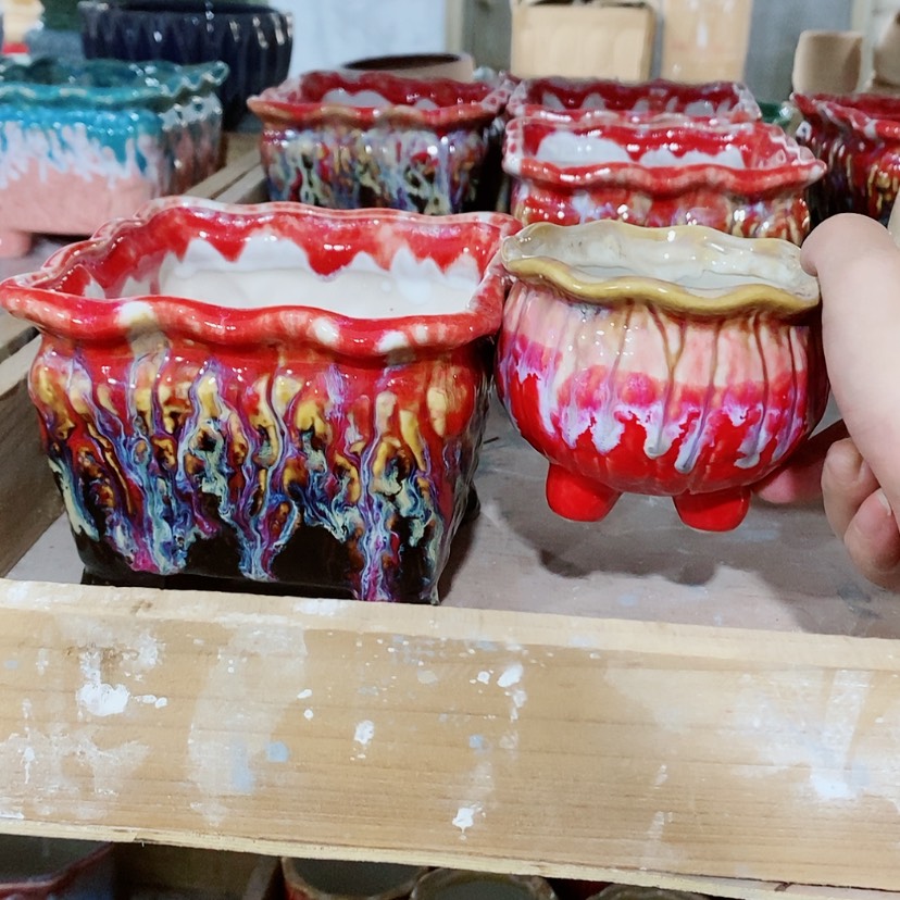 【闪购商品】红陶陶瓷花盆，多肉花盆