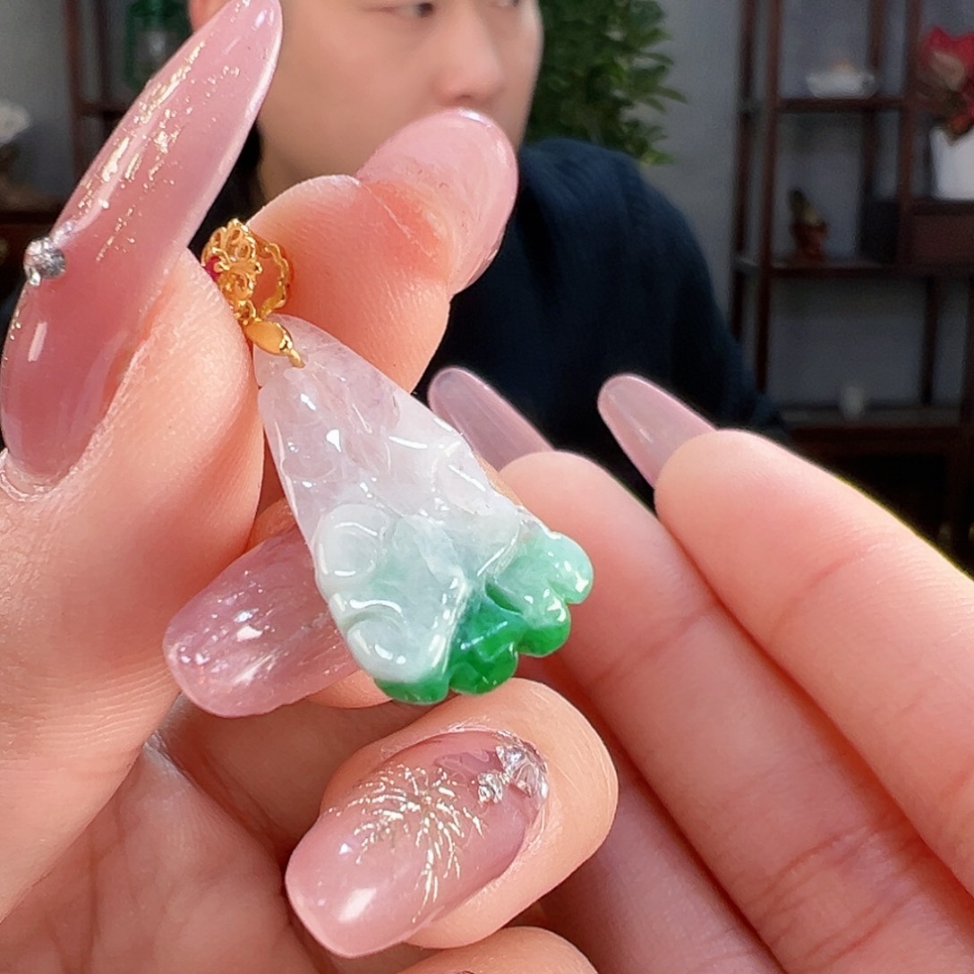 翡翠吊坠(不含链)银S925镶嵌吊坠10