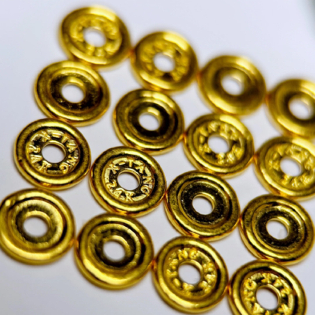 足金版小内凹车轮隔片配饰 24k金隔片 精工隔片 多样性发货