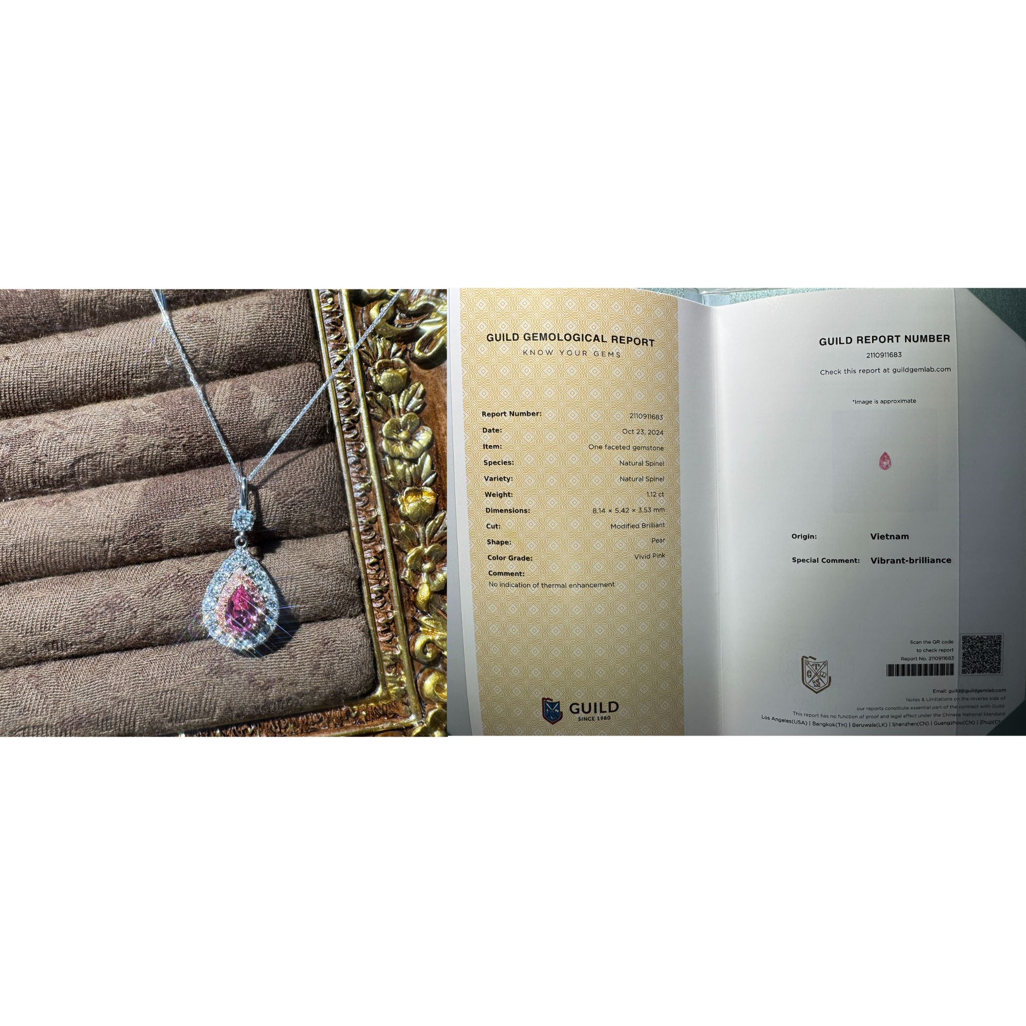 269 仙粉色spinel 1.12ct