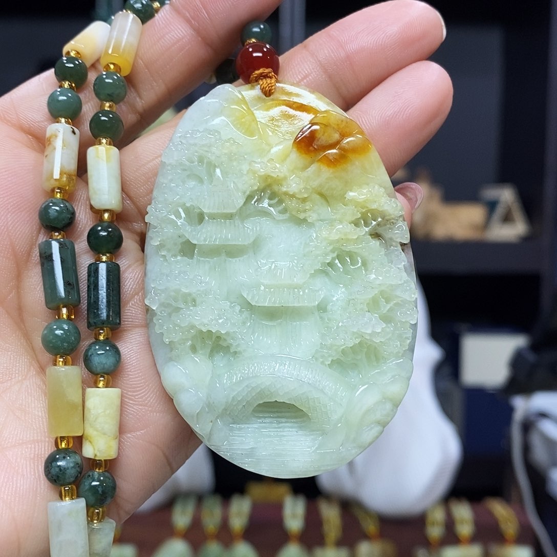 岫玉挂件吊坠未镶嵌