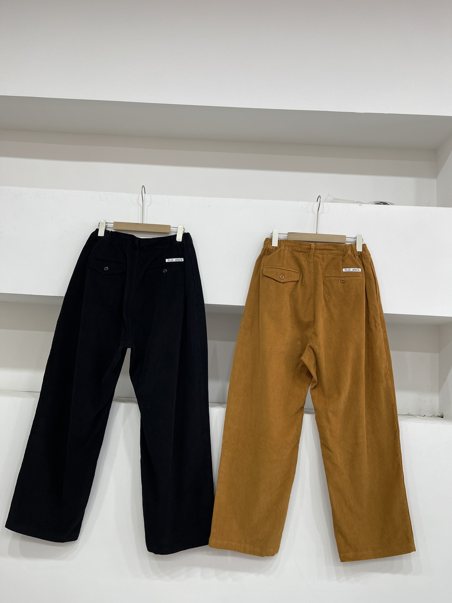 斜纹棉 显瘦宽松休闲松紧腰捏褶阔腿裤